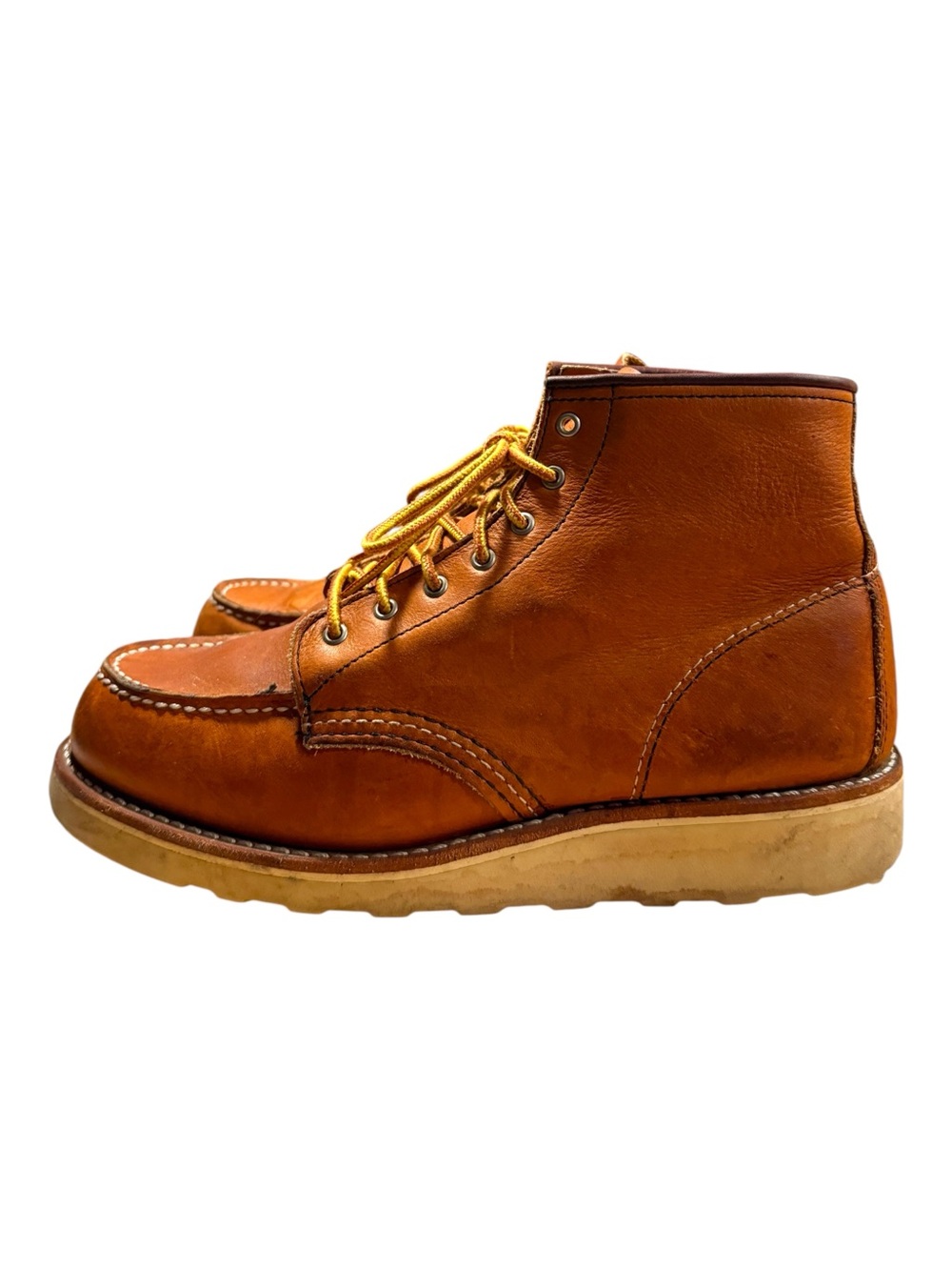 Red Wing 3375 6-Inch Classic Moc Short Boot In Oro Legacy Leather Women’s Sz 8 - Picture 4 of 8